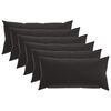vidaXL Kissen mit Kissen HEERLEN 6 Stk. Schwarz Polyester