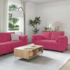 vidaXL 2-teiliges Sofa-Set mit Kissen, weinroter Samt
