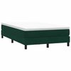 vidaXL Boxspringbett ohne Matratze Dunkelgr&uuml;n 120x220 cm Samt