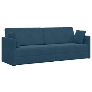 vidaXL Boden-Sofa-Bett Blau 213 x 70 x 77 cm Samt