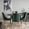Venture Home Esszimmerst&uuml;hle 2 Stk. Velvet Deluxe Samt Gr&uuml;n & Messing