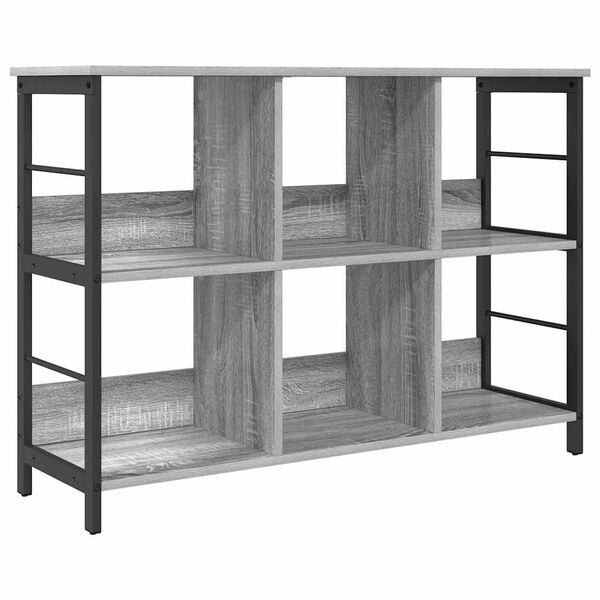 vidaXL B&uuml;cherregal Graues Sonoma 102 x 32 x 72,5 cm Holzwerkstoff