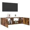 vidaXL TV-Wandschrank mit LED-Leuchten R&auml;uchereiche 100x35x31 cm