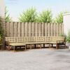vidaXL Outdoor-Sofagarnitur 21 pcs Natur und Beige Massivholz Akazie