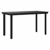vidaXL Garten-Esstisch Schwarz 140x70x74 cm Stahl und Glas