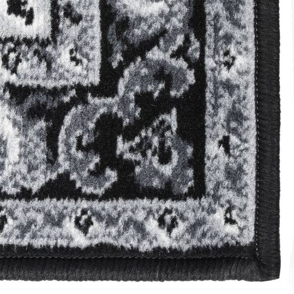 vidaXL Teppichl&auml;ufer BCF Schwarz 80x150 cm