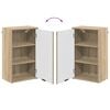 vidaXL Badezimmerschrank Wandmontiert Sonoma-Eiche 39 x 23,5 x 65 cm