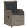 vidaXL 5-tlg. Garten-Lounge-Set mit Kissen Grau Poly Rattan