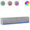 vidaXL TV-Wandschrank mit LED Grau Sonoma 180x31x38 cm