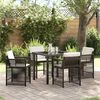 vidaXL Garten Essgruppe 5 pcs Braun Poly-Rattan