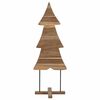 vidaXL Weihnachtsbaum mit St&auml;nder Braun 90 cm Massivholz Teak