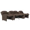 vidaXL 4-Sitzer Massagesessel Taupe Stoff