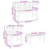 vidaXL Gartenrosen-Lounge-Set mit Kissen 4 pcs Massivholz Akazie