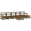 vidaXL 7-tlg. Garten-Lounge-Set Honigbraun Massivholz Kiefer