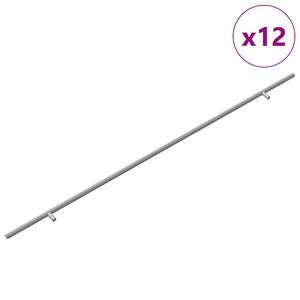 vidaXL Schrankgriff 12 pcs Silber 900 mm Edelstahl