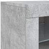 vidaXL Sideboard mit LED-Leuchten Betongrau 163x37x67 cm