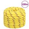 vidaXL Bootsseil Gelb 20 mm 100 m Polypropylen