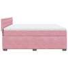 vidaXL Boxspringbett mit Matratze Rosa 180x200 cm Samt