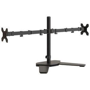 vidaXL Tischhalterung f&uuml;r 2 Monitore Schwarz Stahl VESA 75/100 mm