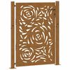 vidaXL Gartentor 100x125 cm Verwitterungsstahl Flammendesign