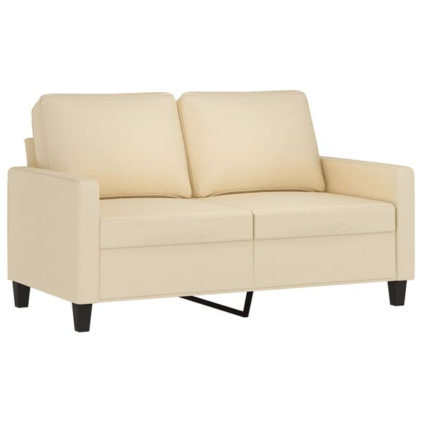 vidaXL 2-Sitzer-Sofa Creme 120 cm Stoff