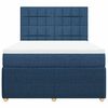 vidaXL Boxspringbett mit Matratze Blau 140x200 cm Stoff