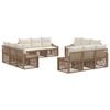 vidaXL Gartensofa-set 12 pcs Beige Poly-Rattan