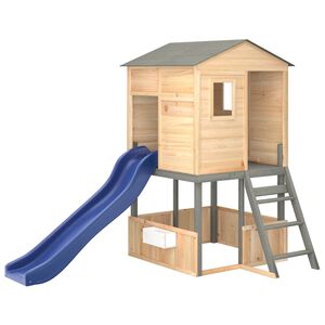 vidaXL Spielturm Dunkelgrau Massivholz Tanne