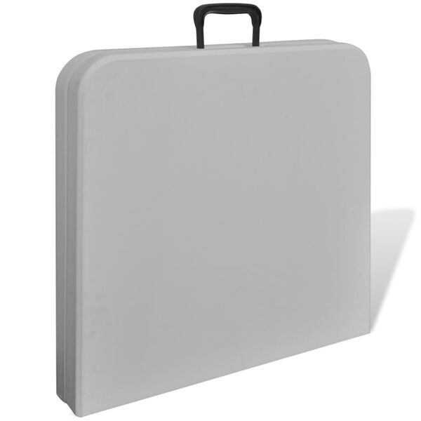 vidaXL Gartentisch Klappbar 122 cm HDPE Weiß