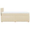vidaXL Boxspringbett mit Matratze Creme 90x200 cm Stoff