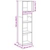vidaXL B&uuml;cherregal Artisan-Eiche 40x30x152 cm Holzwerkstoff