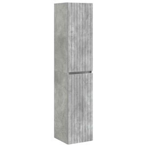 vidaXL Wandmontierter Badezimmerschrank Betongrau 33 x 34,5 x 160 cm
