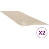 vidaXL Ersatz-Lattenrost mit 48 Latten 2 Stk. 90x200 cm