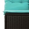 vidaXL 11-tlg. Garten-Sofagarnitur mit Kissen Schwarz Poly Rattan
