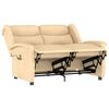 vidaXL 2-Sitzer Massagesessel Creme Mikrofaser-Gewebe