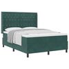vidaXL Boxspringbett mit Matratze Dunkelgr&uuml;n 140 x 200 cm Samt