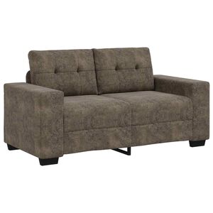 vidaXL Zweisitzer-Sofa Dunkelgrau 160 cm Kunstwildleder