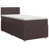 vidaXL Boxspringbett mit Matratze Dunkelbraun 90 x 190 cm Stoff