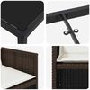 vidaXL Garten Essgruppe 9 pcs Braun Poly-Rattan