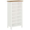 vidaXL Weinschrank 56x32x110 cm Massivholz Eiche