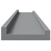 vidaXL Bilderleisten 2 Stk. Grau 80x9x3 cm MDF