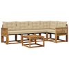 vidaXL Outdoor-Sofagarnitur mit Kissen 6 pcs Natur und Beige