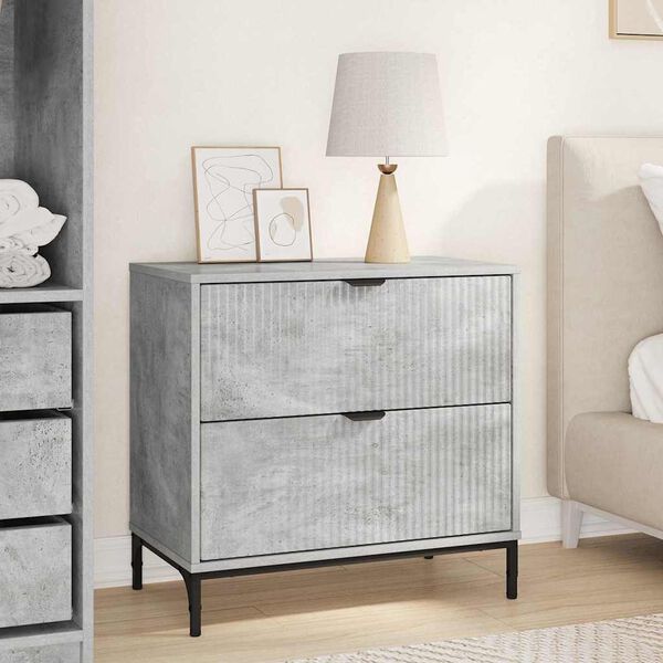 vidaXL Nachttisch Betongrau 63,5 x 36 x 61 cm Holzwerkstoff