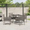 vidaXL Garten Essgruppe 5 pcs Grau Poly-Rattan