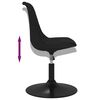 vidaXL Esszimmerst&uuml;hle 6 Stk. Drehbar Schwarz Samt