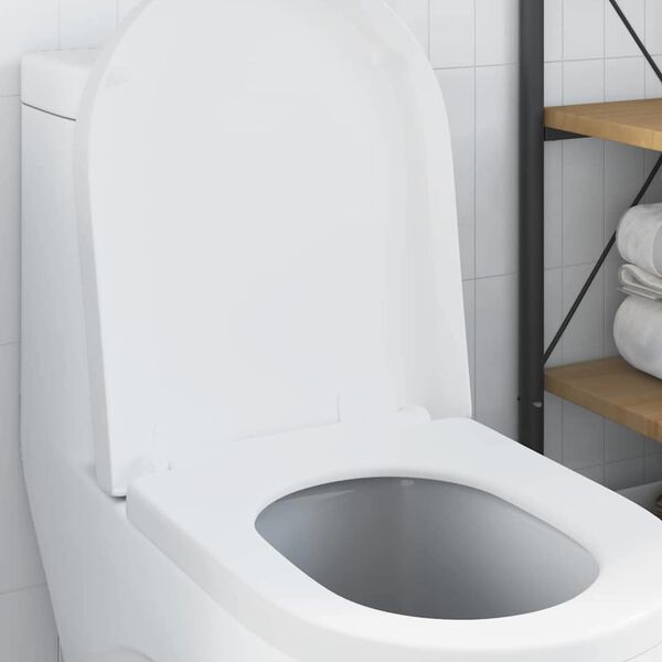 vidaXL Toilettensitz Verstellbar Wei&szlig; 48 x 36,5 x 4,5 cm Polypropylen