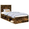 vidaXL Bettrahmen Uni R&auml;uchereiche 90 x 200 cm Massives Kiefernholz