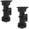 vidaXL M&ouml;belbeine Verstellbar 2 pcs Schwarz 46 x 46 x 128 mm PP
