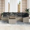 vidaXL Garten-Sofa-Set mit Kissen 7 pcs Hellgrau und Dunkelgrau