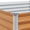 vidaXL Hochbeet Hellbraun 970 x 100 x 36 cm Verzinkter Stahl